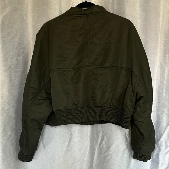Zara Women's Dark Green Bomber Jacket - Picture 8 of 10